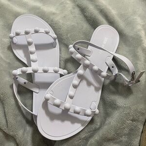 White Steve Madden Sandals - size 9